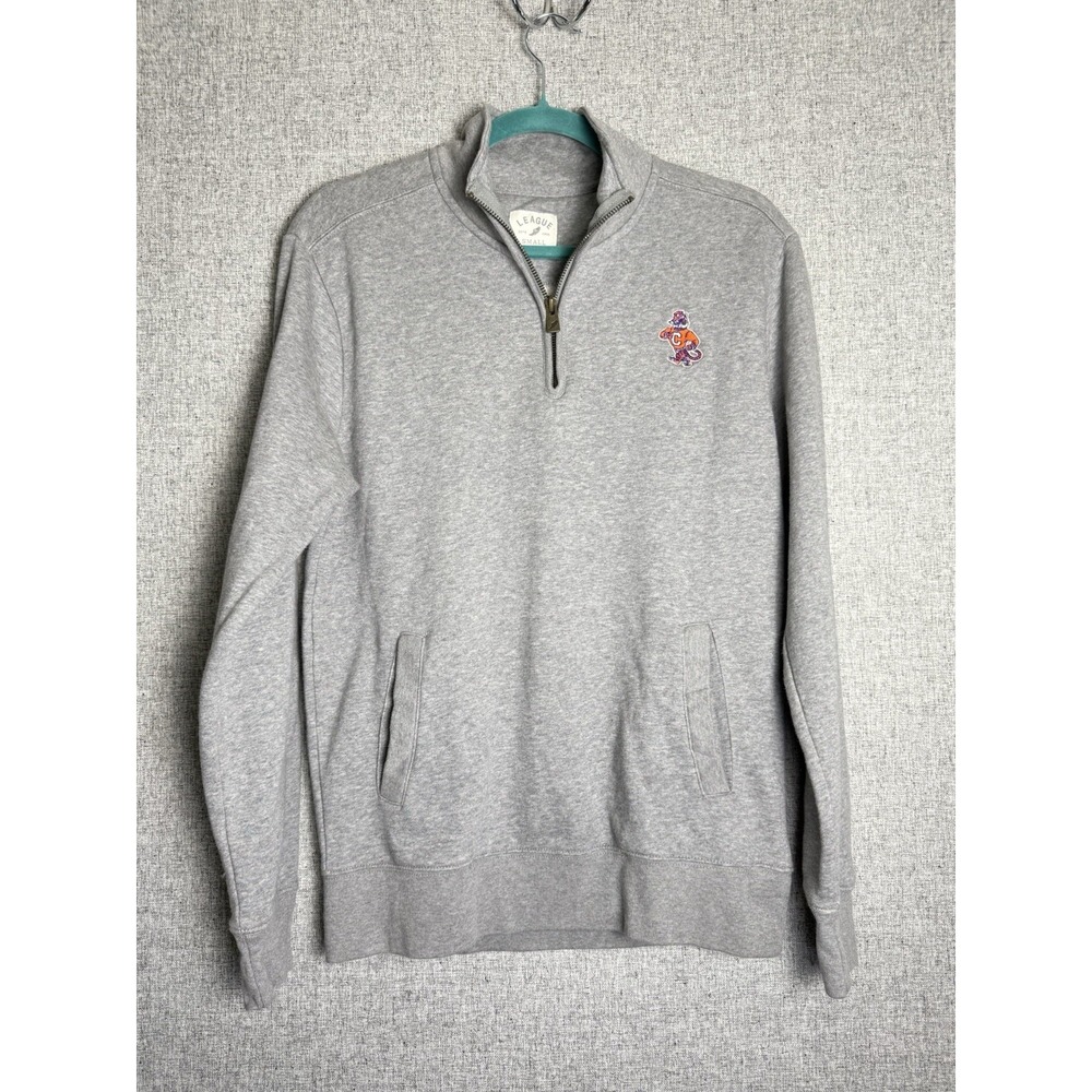 Clemson Tigers 1/4 Zip Pullover Womens Large Heather Gray  Banks Tiger SMALL‎